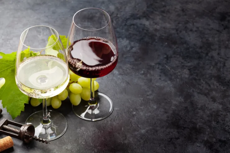 red vs white wine